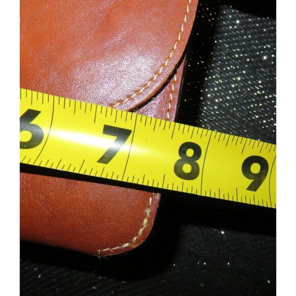 Patricia Nash Heritage Collection Leather Crossbody Wallet in Cognac - Picture 6 of 11